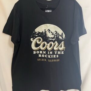 NWT Coors Black Graphic T-Shirt Sz XXL